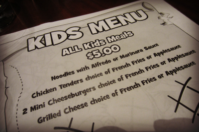 IPH Kids Menu