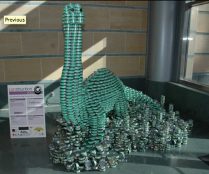 Canstruction Dinosaur