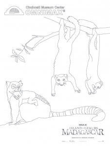 Island of Lemurs coloring sheet