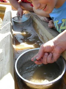 Old West Festival panning for gold